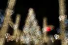 USA-Arizona-Buckeye-Abstract of Christmas tree at night Art Print